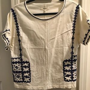 madewell embroidered top